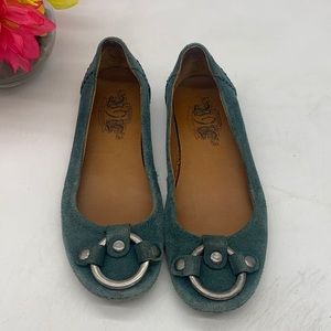 NineWest Turquoise Suede Ballet Flat Size 7 BFL5135A